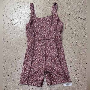 Madewell Womens S Floral Flex Biker Unitard NG977 Yoga Pilates NWT